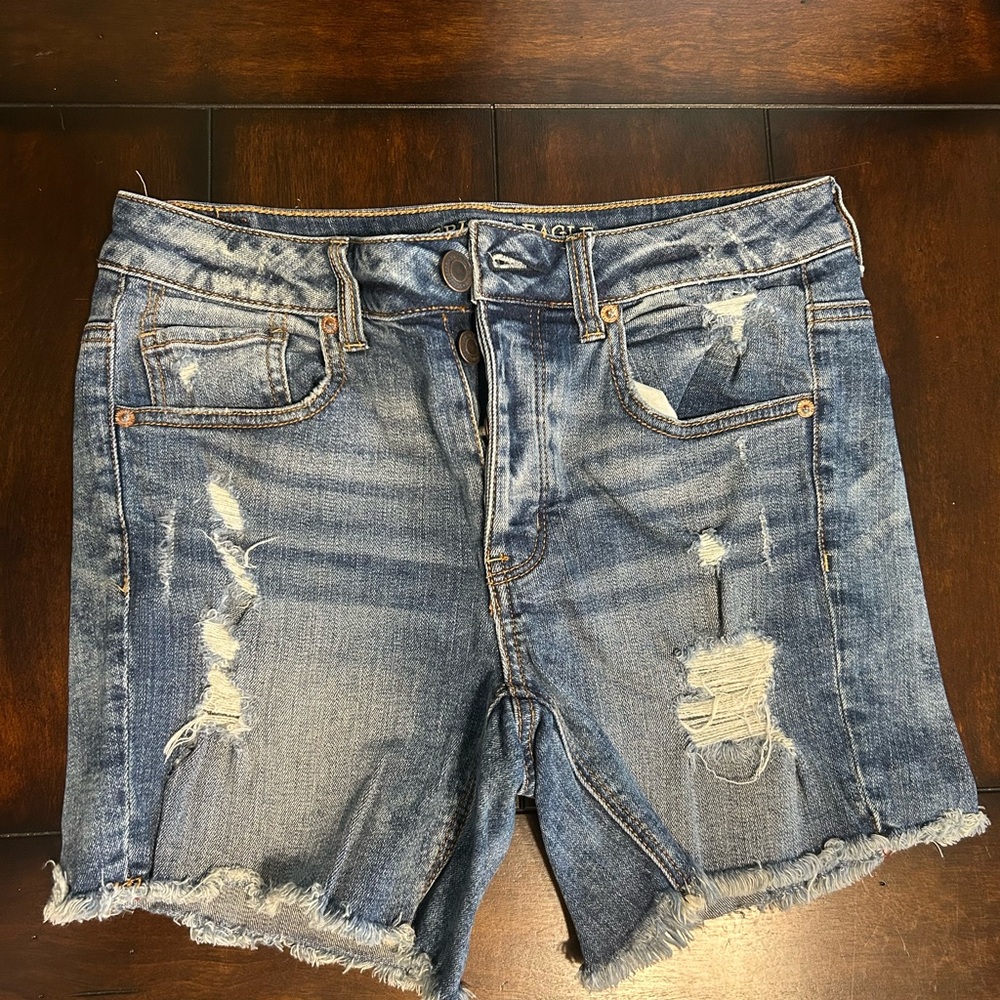 American Eagle Tomgirl Distressed Denim Shorts